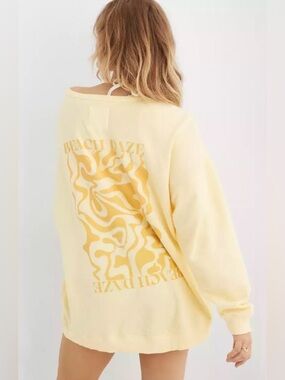 Aerie “Beach Daze” Oversized Pullover Sweatshirt